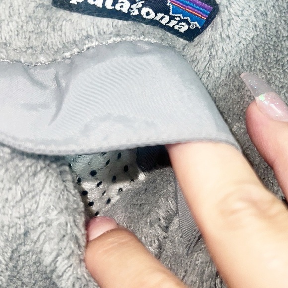 Patagonia Gray Button Snap Pullover Fleece 100% Polyester Jacket - Picture 6 of 12